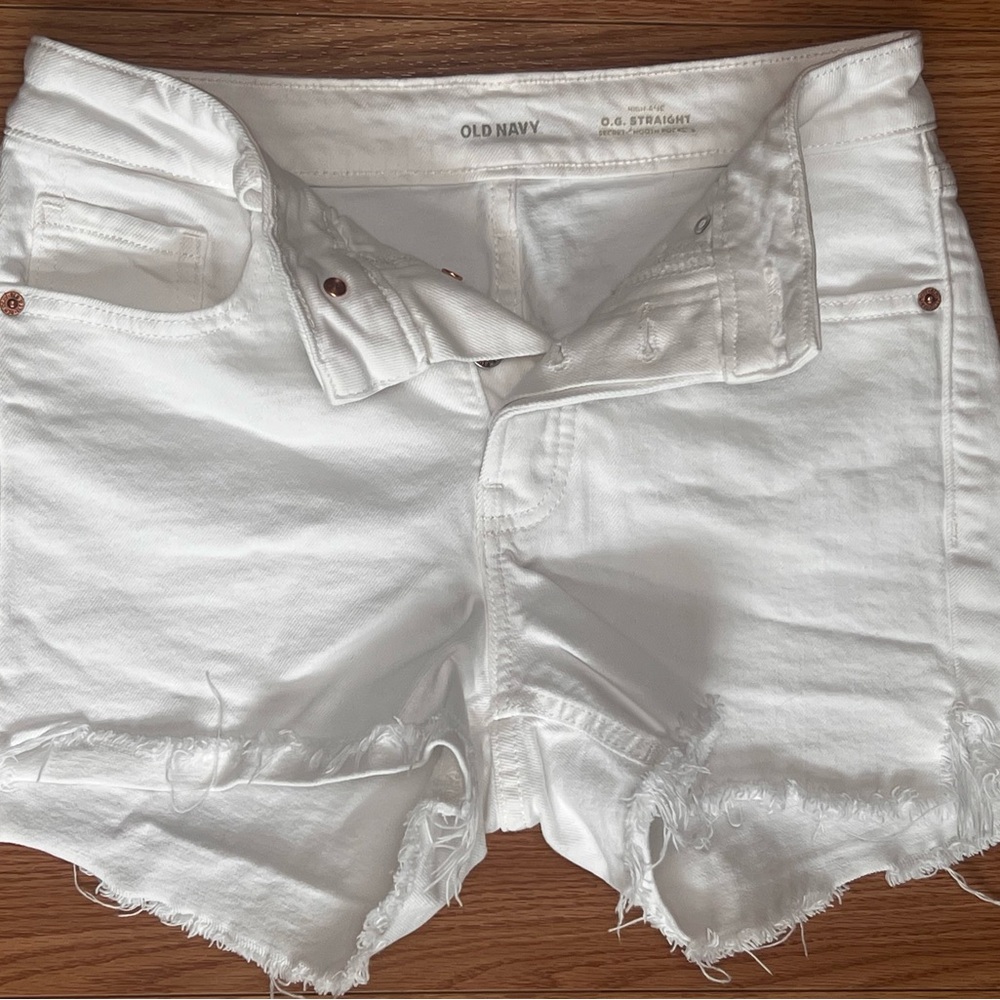 Old Navy White Denim Shorts Size 0